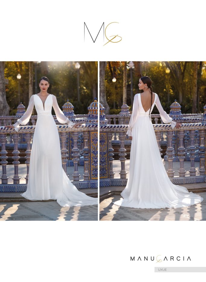 VESTIDO MANU GARCIA NOVIA VESTIDO NOVIA MANGA LARGA