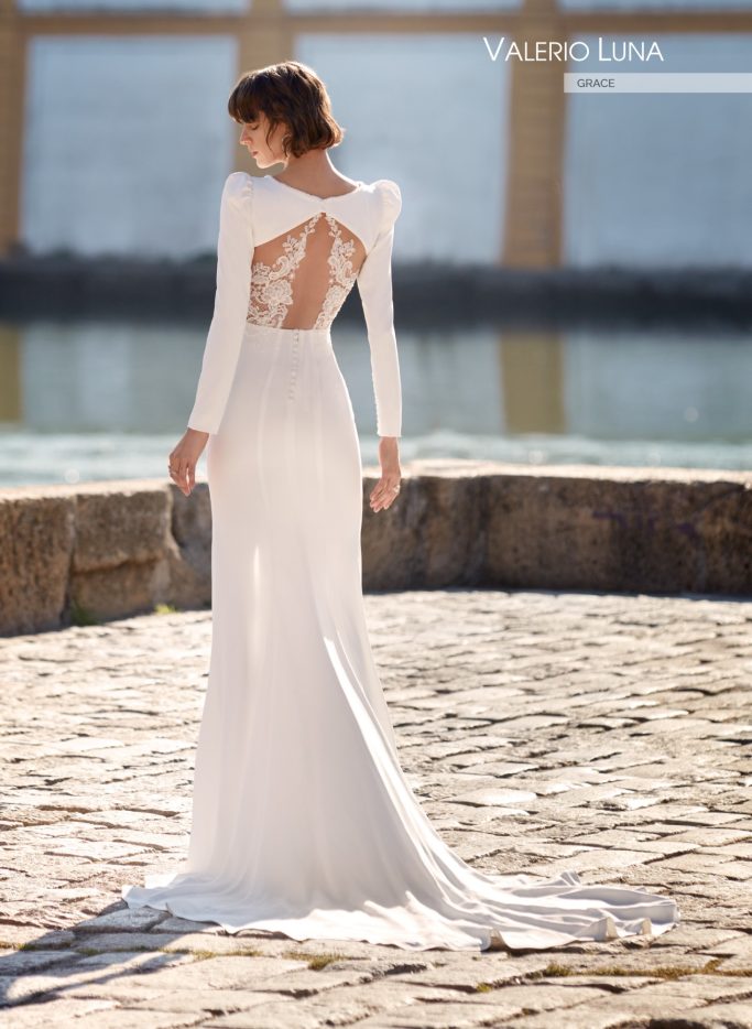 VESTIDO NOVIA VALERIO LUNA VESTIDOS NOVIA MANGA LARGA
